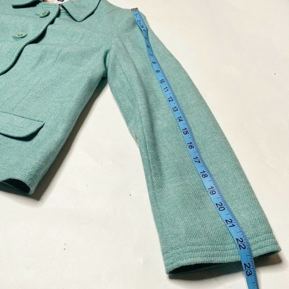 GAP Womens Sz 6 Blue Lined Button Down Wool Blend Coat Jacket Blazer - Picture 12 of 12